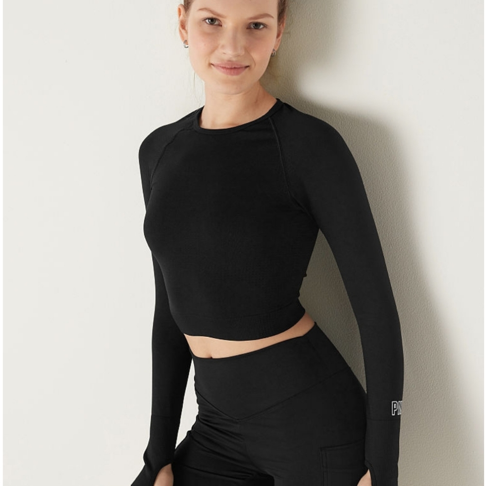 PINK Cropped Crew